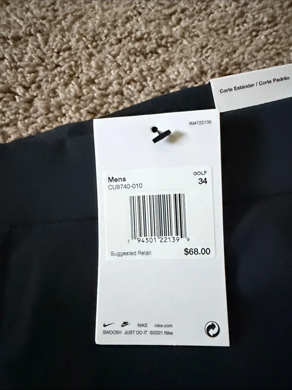 Nike Men's Black Athletic Golf Shorts